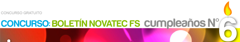 CONCURSO BOLETÍN NOVATEC CUMPLEAÑOS 6